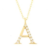 Collana Bolzoni Donna Lettere e simboli in Oro Diamante 0.8 Ct C0602-A-OG - C0602-A-OG